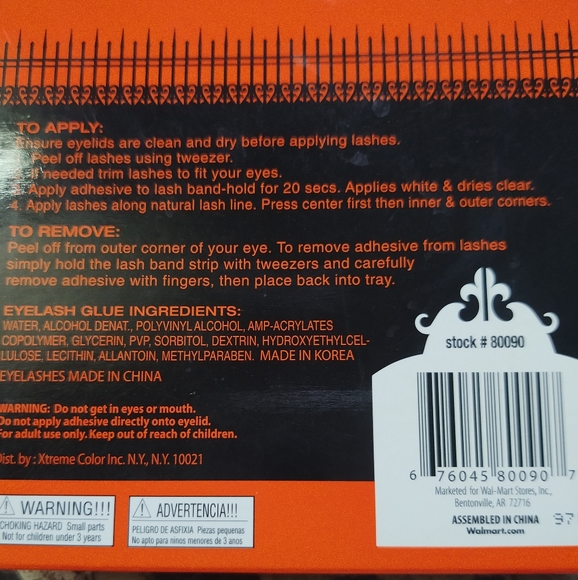 Eyelashes including Glue Pink Feathered False Eyelashes brand new in box - Picture 3 of 4